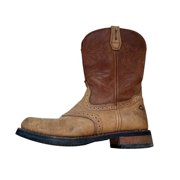 Wolverine Rancher Western Boots Mens 9.5M Cowboy Workwear Steel Toe Brown Tan main image 6